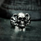 Ornate Skull Ring - 925 Sterling Silver Handmade Gothic