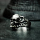 Ornate Skull Ring - 925 Sterling Silver Handmade Gothic