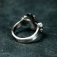 Iron Cross Ring with Barbed Tips ¨C 925 Sterling Silver Handmade