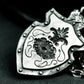 Cemetery Shield Skeleton Pendant - 925 Silver Handmade