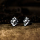 Ruyi Pattern Cufflinks, Delicate Flower - 925 Sterling Silver Handmade