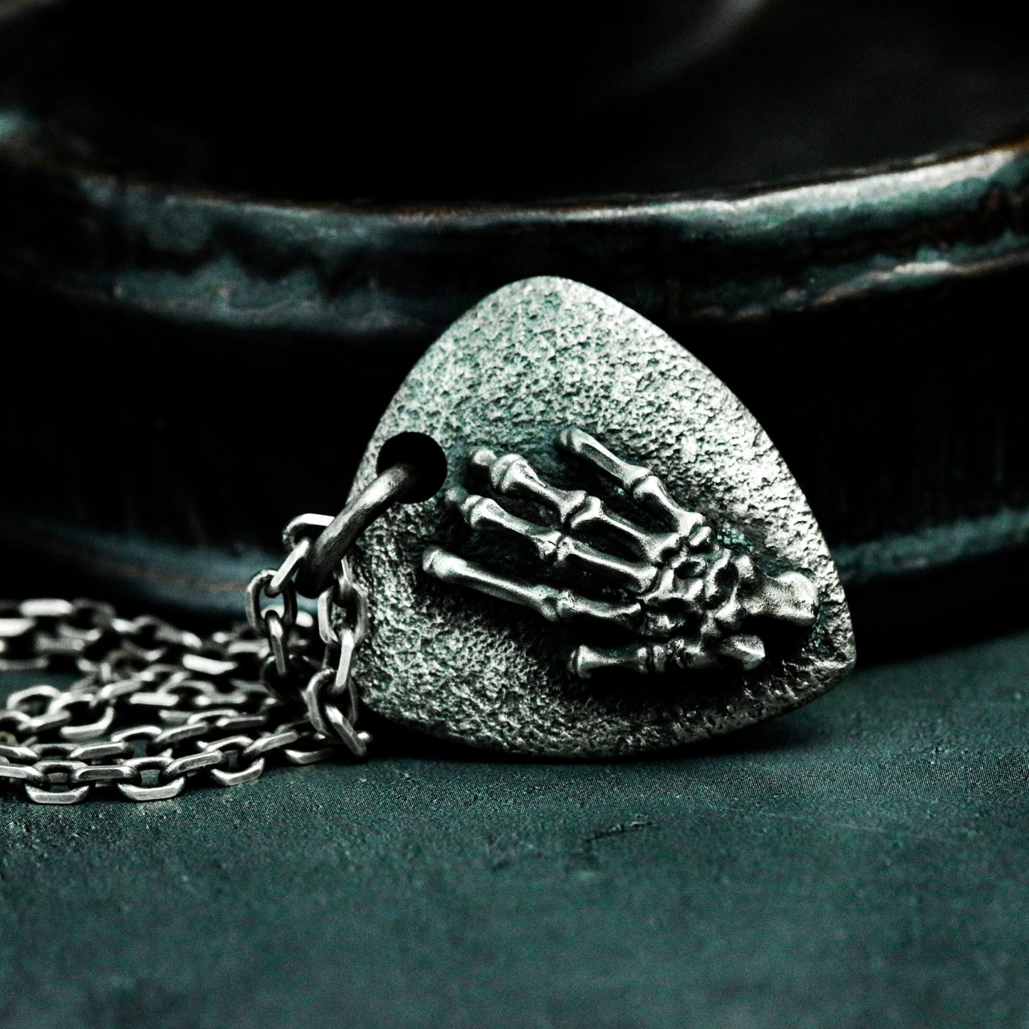 Heart Hand Pendant ¨C Handmade 925 Silver Gothic Touch Necklace