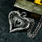 Shattered Heart Pendant ¨C Handmade 925 Silver Winged Necklace