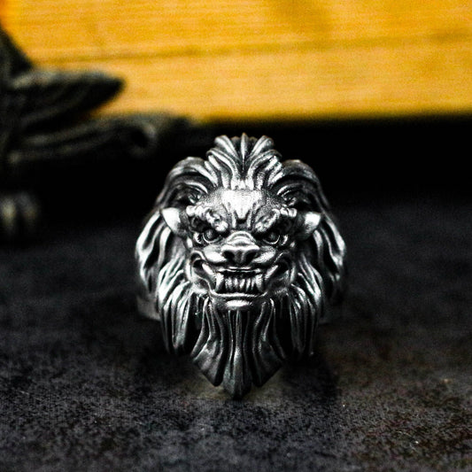 Lion Territory Ring ¨C Handmade 925 Silver Alpha Beast Band