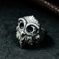 Goggled Owl Ring ¨C Handmade 925 Silver Forest Guardian Band