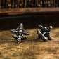 Skull Cross Cufflinks, 925 Silver Handmade