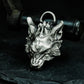 Wolf King Mask Pendant - 925 Silver Handmade