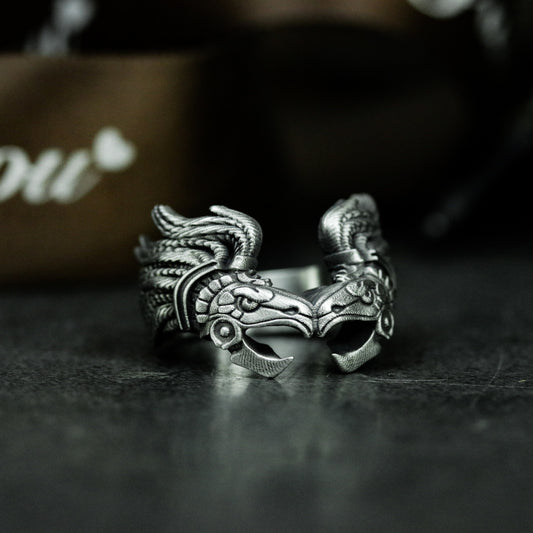 Eagle Crown Ring ¨C 925 Sterling Silver Handmade