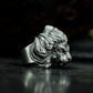 Lion Mask Ring ¨C Handmade 925 Silver Gothic Beast Band