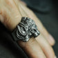 Lion Mask Ring ¨C Handmade 925 Silver Gothic Beast Band