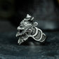 Demon Monkey King Ring with Tribal Armor - 925 Sterling Silver Handmade