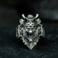 Demon Monkey King Ring with Tribal Armor - 925 Sterling Silver Handmade
