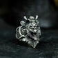 Demon Monkey King Ring with Tribal Armor - 925 Sterling Silver Handmade