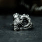 Ram Skull Ring with Mechanical Plating ¨C 925 Sterling Silver Handmade