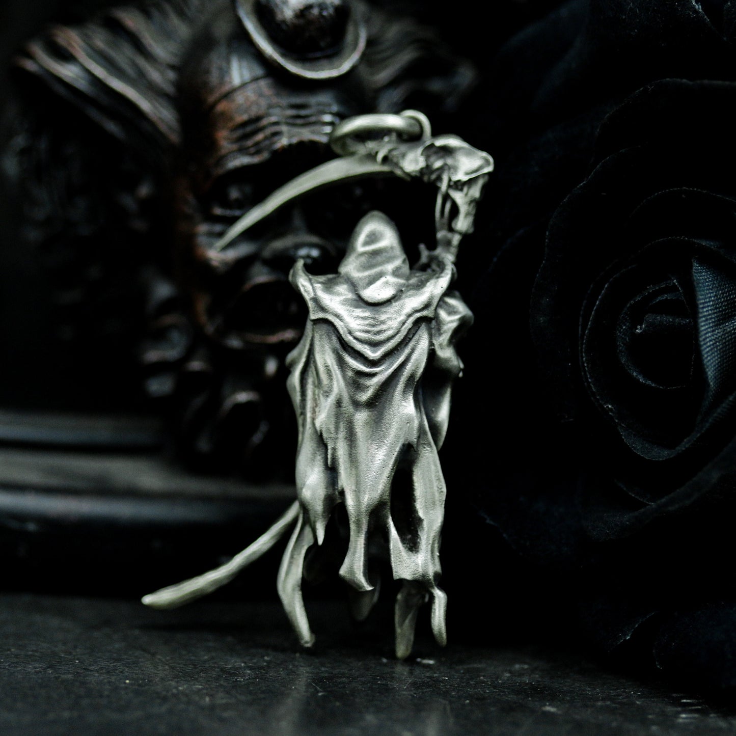 Grim Reaper Pendant (Alternate Pose) ¨C 925 Sterling Silver Handmade