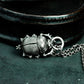 Scarab Pendant with Star-Point Frame - 925 Sterling Silver Handmade