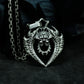 Winged Beast Pendant ¨C Handmade 925 Silver Gothic Shield Necklace