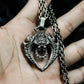 Winged Beast Pendant ¨C Handmade 925 Silver Gothic Shield Necklace