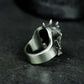 Robot Skull Ring with Cyberpunk Detail ¨C 925 Sterling Silver Handmade