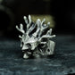 Wizard Mask Skull Ring - 925 Silver Handmade