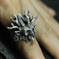 Wizard Mask Skull Ring - 925 Silver Handmade