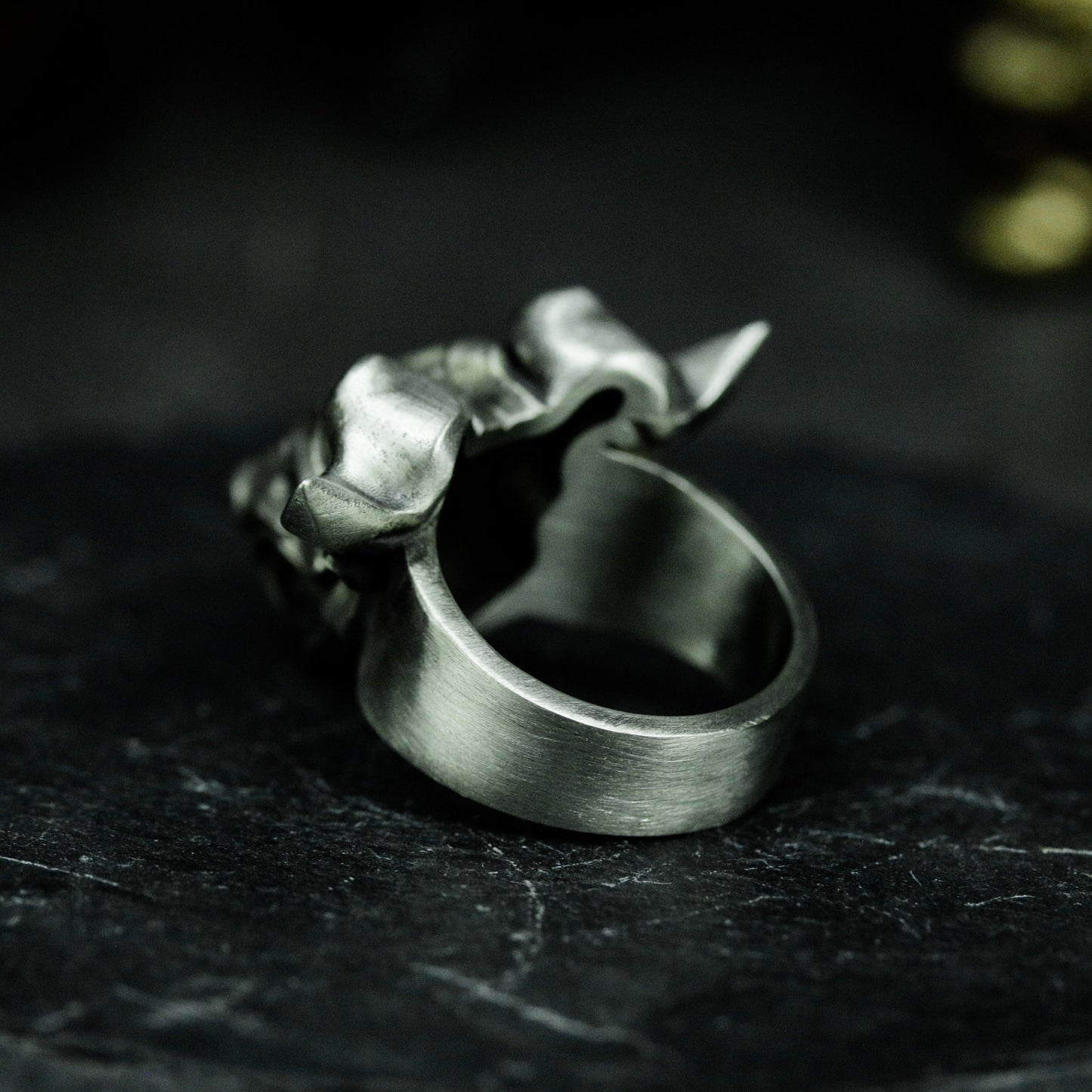 Demonic Bull Ring - 925 Silver Handmade Dark Totem