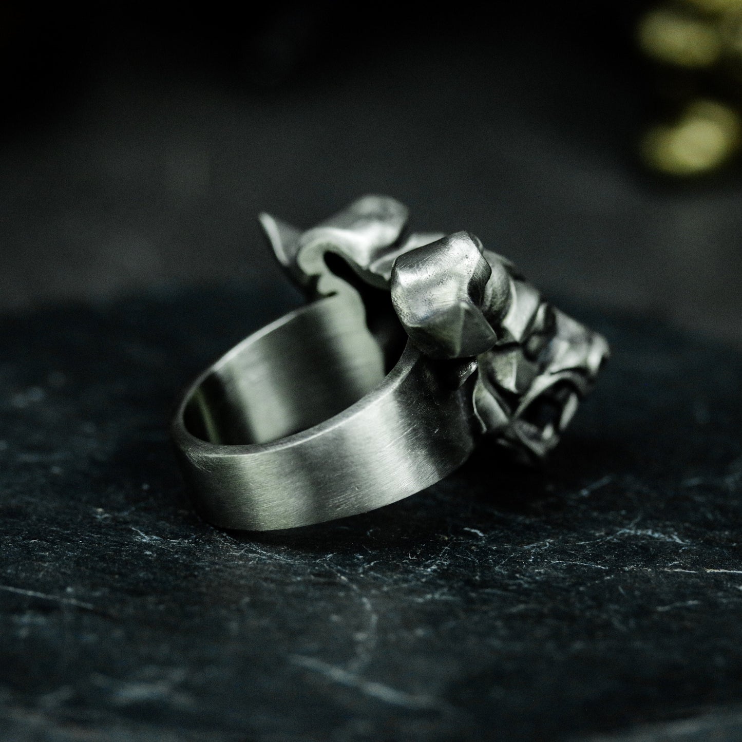 Demonic Bull Ring - 925 Silver Handmade Dark Totem
