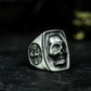 Black Skull Gentleman Ring - 925 Silver Handmade