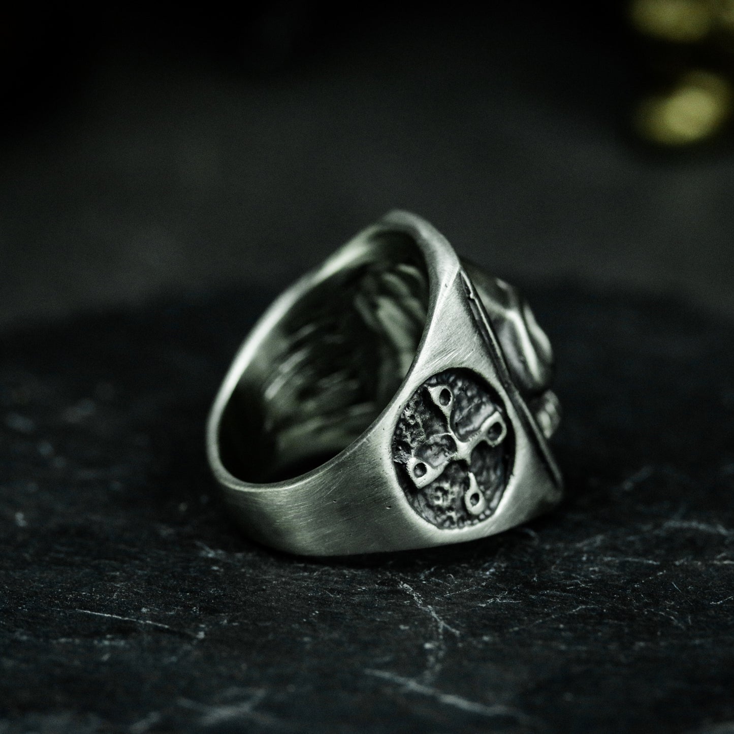 Black Skull Gentleman Ring - 925 Silver Handmade
