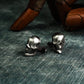 Faceless Skull Cufflinks - 925 Sterling Silver Handmade
