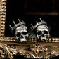 Crown Skull Cufflinks - 925 Silver Handmade