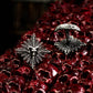 Snowflake Ram Horn Cufflinks - Gothic Wedding 925 Silver Handmade