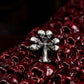 Plum Skull Cufflinks - Handmade 925 Silver Playing Card Design