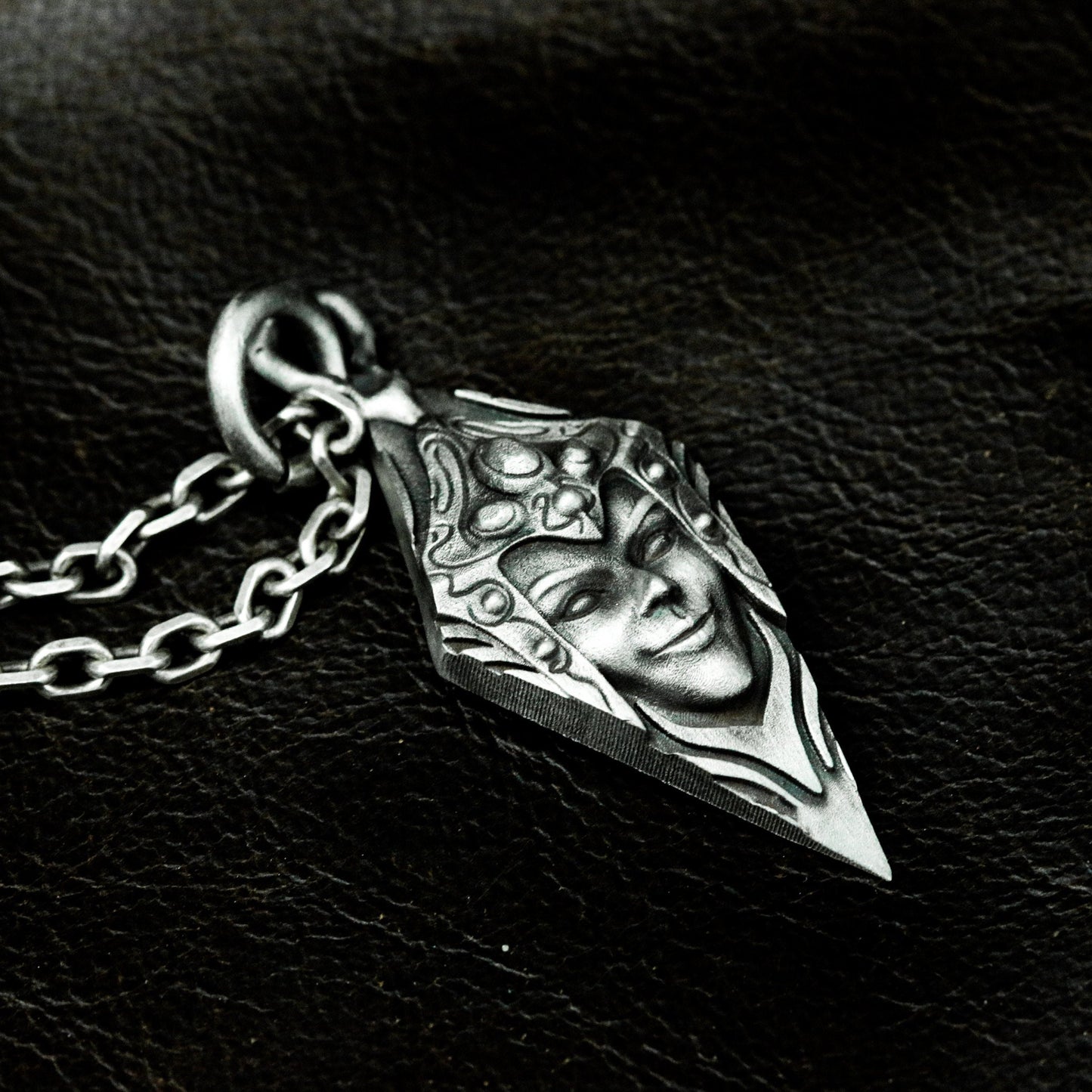 Face on Blade Pendant ¨C 925 Silver Handmade