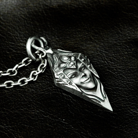 Face on Blade Pendant ¨C 925 Silver Handmade