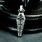 Gothic Coffin Pendant with Ornate Carvings ¨C 925 Sterling Silver Handmade