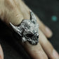 Bull Skull Ring ¨C Handmade 925 Silver Warrior Band