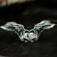 Heart With Wings Ring - 925 Silver Handmade