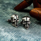 Cross Skull Cufflinks - 925 Silver Handmade