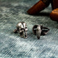 Cross Skull Cufflinks - 925 Silver Handmade