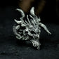 Multi-Horn Demon Ring ¨C Handmade 925 Silver Chaos Beast Band