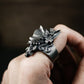 Knight Face Mask Ring - 925 Sterling Silver Handmade