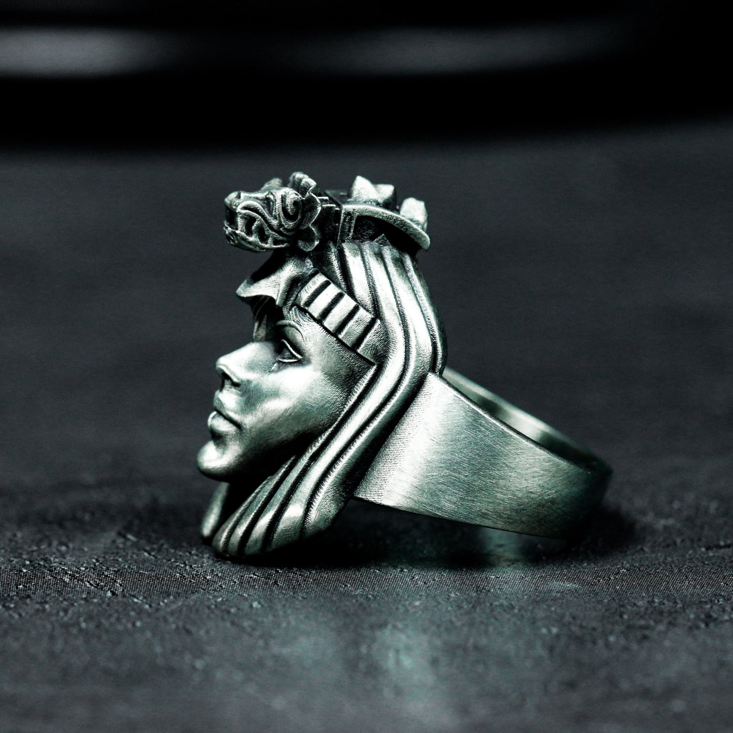 Egyptian Goddess Weeping Ring - 925 Silver Handmade
