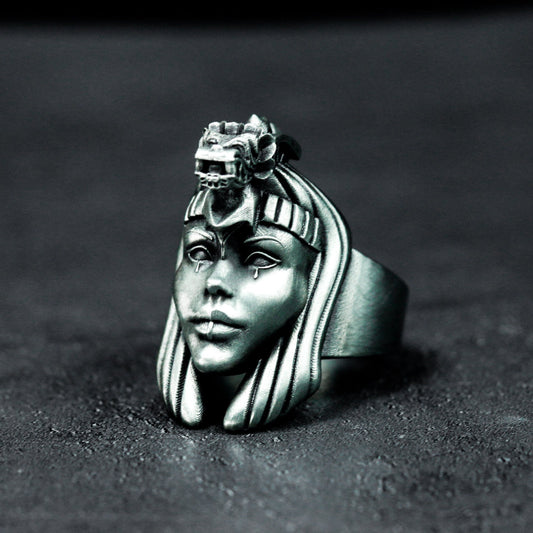 Egyptian Goddess Weeping Ring - 925 Silver Handmade