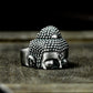 Buddha Head Ring - 925 Silver Handmade Sacred Design