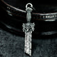 Dragon Sword Pendant - 925 Silver Handmade Fantasy Weapon