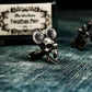 Roaring Mouse Skull Cufflinks - 925 Silver Handmade