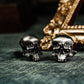 Big Eyes Glossy Skull Cufflinks - 925 Sterling Silver Handmade
