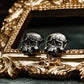 Big Eyes Glossy Skull Cufflinks - 925 Sterling Silver Handmade