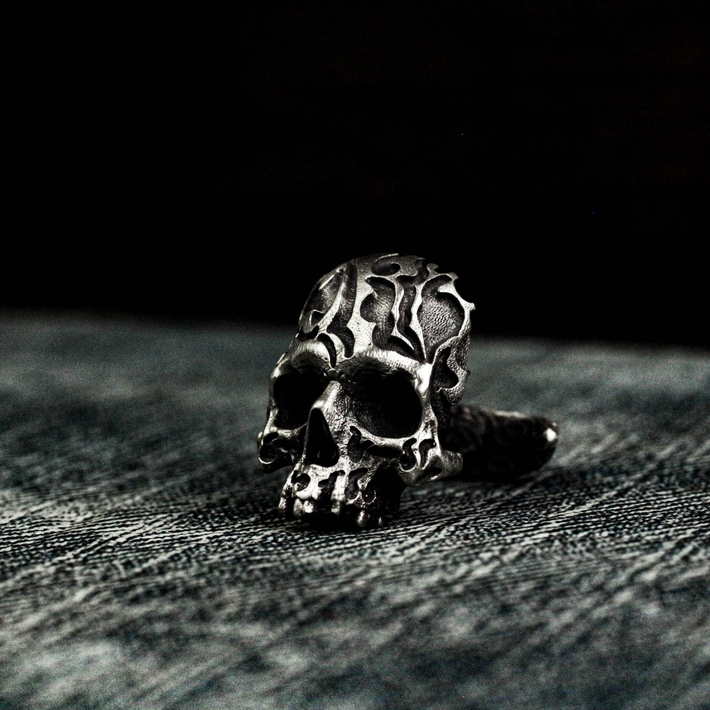 Mexican Carved Skull Cufflinks - 925 Sterling Silver Handmade